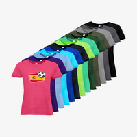 Damen-T-Shirt B&C, Basic - Motiv Fußball Spanien, Farbauswahl