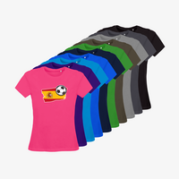 Damen-T-Shirt B&C, Organic - Motiv Fußball Spanien, Farbauswahl