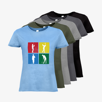 Damen-T-Shirt B&C, Basic - Motiv Golf Quadrat, Farbauswahl