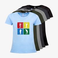 Damen-T-Shirt B&C, Premium - Motiv Golf Quadrat, Farbauswahl