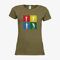 Damen-T-Shirt FOTL, Premium - Motiv Golf Quadrat
