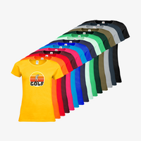 Damen-T-Shirt FOTL, Premium - Motiv Golf Sonnenuntergang, Farbauswahl