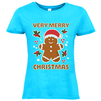 Damen-T-Shirt B&C, Basic - Motiv Lebkuchen