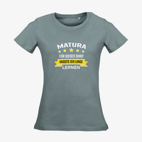 Damen-T-Shirt Russell, Organic - Motiv Matura Lernen