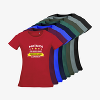 Damen-T-Shirt Russell, Organic - Motiv Matura Lernen, Farbauswahl