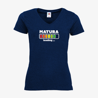 Damen-T-Shirt FOTL, Basic V-Neck - Motiv Matura Loading