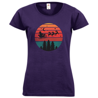 Damen-T-Shirt FOTL, Basic Rundhals - Motiv Weihnachtshimmel