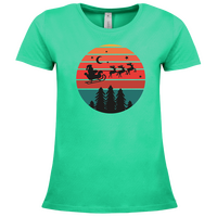 Damen-T-Shirt B&C, Premium - Motiv Weihnachtshimmel