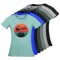 Damen-T-Shirt Russell, Organic - Motiv Weihnachtshimmel, Farbauswahl