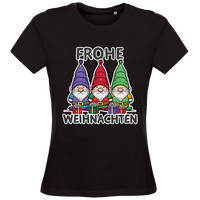 Damen-T-Shirt B&C, Organic - Motiv Weihnachtswichtel