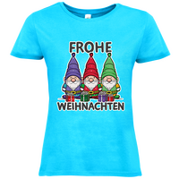 Damen-T-Shirt B&C, Basic - Motiv Weihnachtswichtel