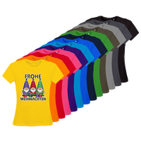 Damen-T-Shirt B&C, Organic - Motiv Weihnachtswichtel, Farbauswahl