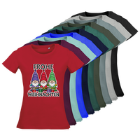 Damen-T-Shirt Russell, Organic - Motiv Weihnachtswichtel, Farbauswahl