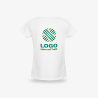 Damen-T-Shirt Organic, weiß - B&C Collection, mit zwei Druckpositionen