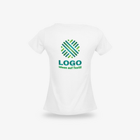 Damen-T-Shirt Organic, weiß - Russell, mit zwei Druckpositionen