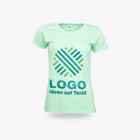 Damen-T-Shirt Premium, farbig - Fruit of the Loom, mit zwei Druckpositionen