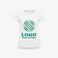 Damen-T-Shirt Premium, weiß - B&C Collection, mit zwei Druckpositionen