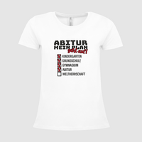 Damen-T-Shirt B&C, Premium - Motiv Abitur Plan