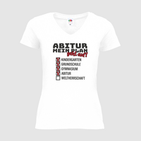 Damen-T-Shirt FOTL, Basic V-Neck - Motiv Abitur Plan