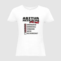 Damen-T-Shirt B&C, Basic - Motiv Abitur Plan