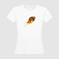 Damen-T-Shirt B&C, Organic - Motiv American Football Bunt