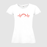 Damen-T-Shirt FOTL, Budget - Motiv American Football EKG-Linie