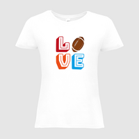 Damen-T-Shirt B&C, Basic - Motiv American Football Love