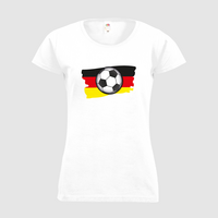 Damen-T-Shirt FOTL, Basic Rundhals - Motiv Fußball Deutschland