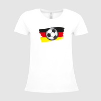 Damen-T-Shirt B&C, Premium - Motiv Fußball Deutschland