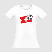 Damen-T-Shirt Russell, Organic - Motiv Fußball Schweiz