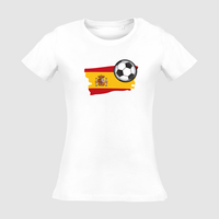 Damen-T-Shirt Russell, Organic - Motiv Fußball Spanien
