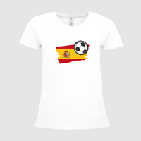 Damen-T-Shirt B&C, Premium - Motiv Fußball Spanien