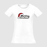 Damen-T-Shirt B&C, Premium - Motiv Merry Christmas