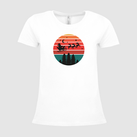 Damen-T-Shirt B&C, Premium - Motiv Weihnachtshimmel