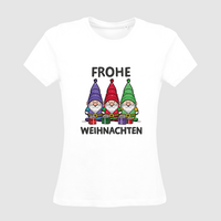 Damen-T-Shirt B&C, Organic - Motiv Weihnachtswichtel