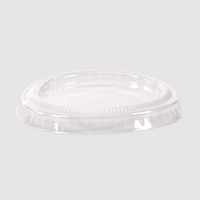 Deckel für Bagasse-Dressingbecher rund 45 ml, transparent, unbedruckt