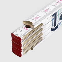 Diamant, Premium 2-m-Holz-Zollstock mit vermessingten Stahlbeschlägen, 4/0-farbig einseitig bedruckt