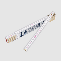 Diamant, Premium 2-m-Holz-Zollstock mit vermessingten Stahlbeschlägen, 4/4-farbig beidseitig bedruckt