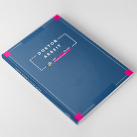 Doktorarbeit mit Hardcover-Bindung, farbig bedruckt, Umschlag Blau