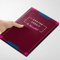 Doktorarbeit mit Hardcover-Bindung, Farbig bedruckt, Umschlag bordeaux