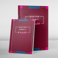 Hardcover Bindung, farbig bedruckt, stehend, bordeaux