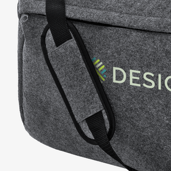 Dokumententasche aus RPET-Filz, Detail Gurtband