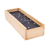 Dominospiel in Holzbox, einseitig 4/0 bedruckt