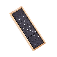 Dominospiel in Holzbox, einseitig 4/0 bedruckt