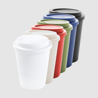 Doppelwandiger To-go-Becher mit Trinkdeckel unbedruckt
