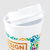 Doppelwandiger To-go-Becher bedruckt