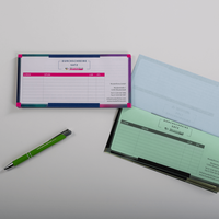 Durchschreibesätze mit Stift, bedruckt, liegend