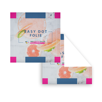 Folie, farbig bedruckt, rechteck, weißer hintergrund