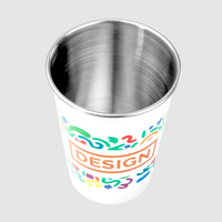 Edelstahlbecher in verschiedenen Farben bedruckt