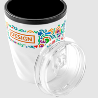 Edelstahlbecher mit Trinkdeckel bedruckt